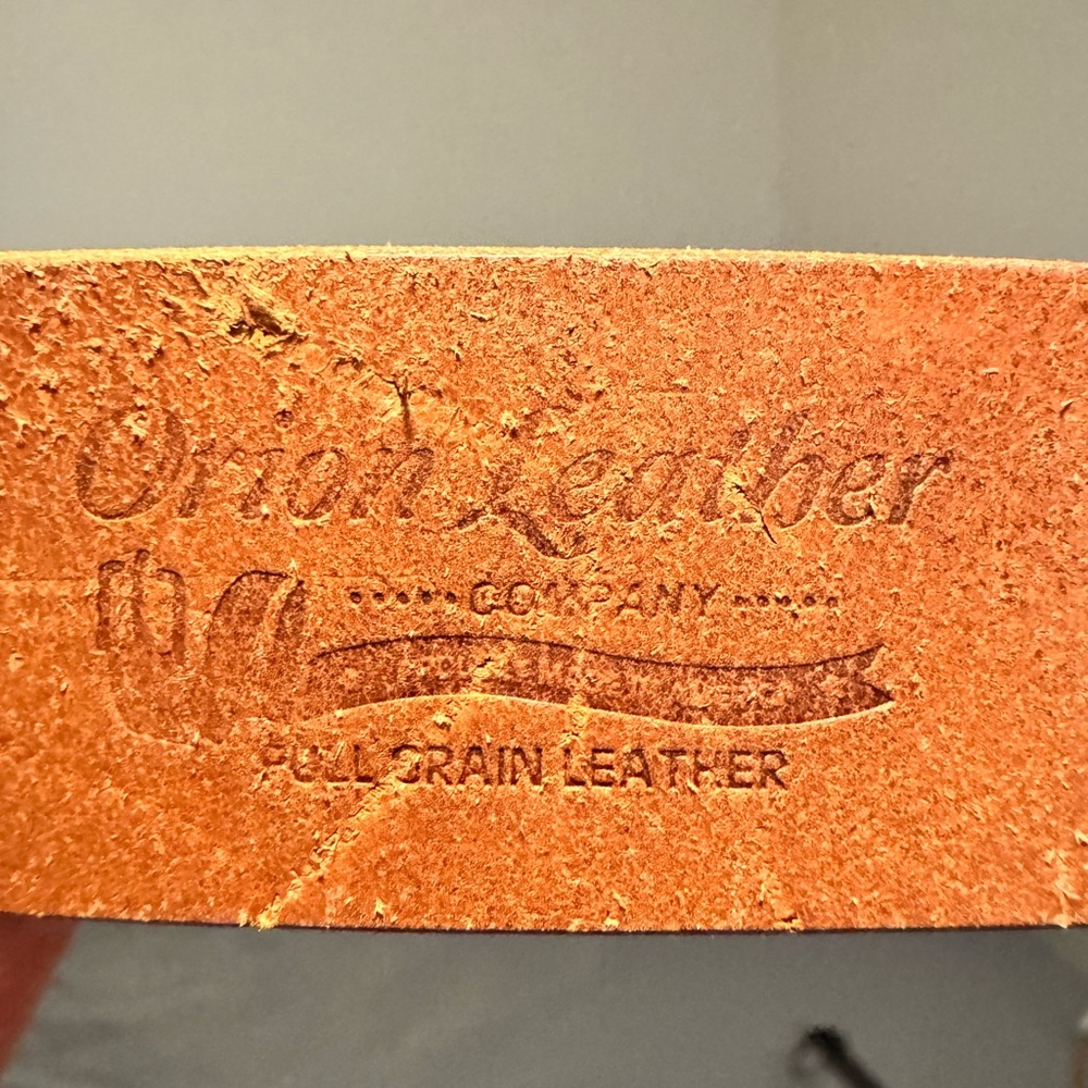 Orion London Men's Tan Leather Belt - Picture 2 of 2